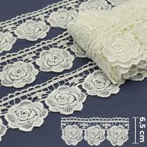 Guipir Flor 6,50 cm Off-White - Ref. 432806 13,7 Metros - Círculo