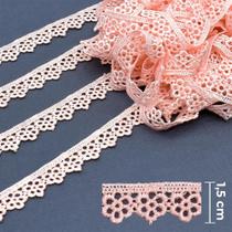 Guipir Florzinha 1,50 cm Rosa Antigo- Ref. 432784 13,7 Metros - Círculo