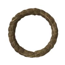 Guirlanda Aramada Artesanal Palha Aro 35cm p/ Arranjo e Deco