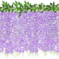 Guirlanda artificial de flores de glicínia ZINHO 60 galhos roxos