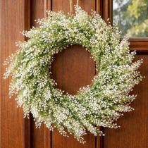 Guirlanda Artificial Enfeite Parede Porta Flores Branco 30cm Guirlanda Artificial Enfeite Parede Porta Flores Branco 30cm