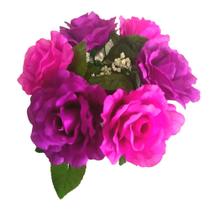 Guirlanda Bobeche 24cm rosas lilás