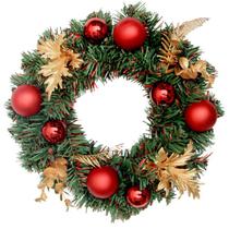 Guirlanda Bolas Folhas 30cm Enfeite De Natal Para Pendurar Guirlanda Bolas Folhas 30cm Enfeite De Natal Para Pendurar