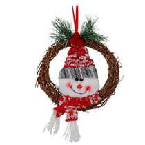 Guirlanda com carinha boneco de neve tricot 16cm - Magizi