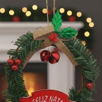 Guirlanda Com Guizos Para Porta - Enfeite De Natal