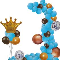 Guirlanda de Balões com Buquê Azul - 44 Itens