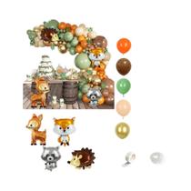 Guirlanda De Balões De Animais Da Selva 112 Peças Tema Floresta Decoração Para Aniversário E Chá De