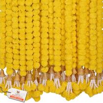 Guirlanda de calêndula artificial DIYANA IMPEX 5 peças de 1,5 m (amarela)