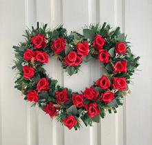 Guirlanda De Coração Com Rosas Vermelhas-Amor Eterno Em Cada - Sinc