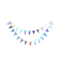 Guirlanda De Estrelas De Papel Prateado Iridescente Para Decoração De Aniversário, Chá De Bebê E Guirlanda De Estrelas De Papel Prateado Iridescente Para Decoração De Aniversário, Chá De Bebê E