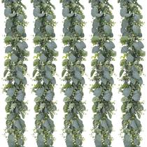 Guirlanda de eucalipto artificial CEWOR 5,5 pés (5 unidades) para decoração