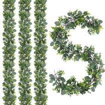 Guirlanda de eucalipto artificial JPSOR 4 peças 8 m Greenery Wedding Guirlanda de eucalipto artificial JPSOR 4 peças 8 m Greenery Wedding