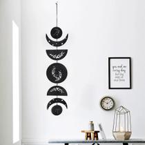 Guirlanda De Fases Da Lua Em Madeira Boho Para Decoração De Parede, Ornamento De Berçário Para O