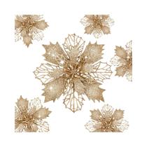 Guirlanda De Flores Artificiais De 11CM 14 Peças Decoração De Árvore De Natal Acessório De Decoração