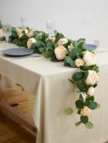 Guirlanda de flores artificiais MISSPIN Eucalyptus Peony Rose x2