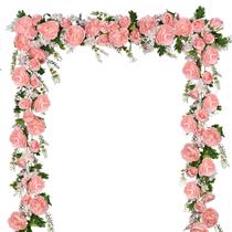 Guirlanda de flores de peônia artificial DearHouse Silk Pink x2 180cm Guirlanda de flores de peônia artificial DearHouse Silk Pink x2 180cm