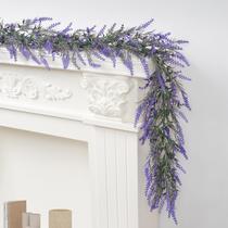 Guirlanda de lavanda HUZIYAHAN, artificial de primavera e verão, 6 pés, 2 unidades Guirlanda de lavanda HUZIYAHAN, artificial de primavera e verão, 6 pés, 2 unidades