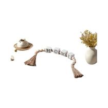 Guirlanda De Letras De Madeira Rústica Para Decoração De Casa Com Franjas Para Decoração