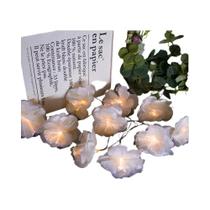 Guirlanda De Luzes De Flores De Plumeria Artificial Com Bateria Para Decoração De Casamento, Festa E