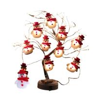 Guirlanda de Luzes LED Boneco de Neve - Decoração de Natal para Árvore e Casa