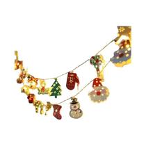 Guirlanda De Luzes LED Operadas Por Bateria Com Luvas De Cervo E Sino Para Decoração De Sala De