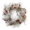 Guirlanda De Natal 28cm - Galhos - Branca - Feita Á Mão - Fitas e Festas