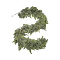 Guirlanda De Natal Artificial Grossa Verde Decoração De Pinheiro Falso Para Casa Lareira Mesa