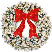Guirlanda de Natal Best Choice Products flocada 48 pol com 250 LED Guirlanda de Natal Best Choice Products flocada 48 pol com 250 LED