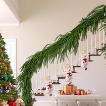 Guirlanda de Natal BHLUUIYER 2,7 m Norfolk Pine Real Touch