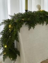 Guirlanda de Natal com Luzes - Agulha de Pinho Sazonal 190cm - PARTY JOY
