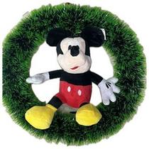Guirlanda De Natal Enfeite Com mickey Para Porta 35cm Nevada