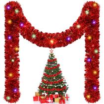 Guirlanda de Natal Kingdder com Luzes - Tinsel Pré-iluminada Guirlanda de Natal Kingdder com Luzes - Tinsel Pré-iluminada