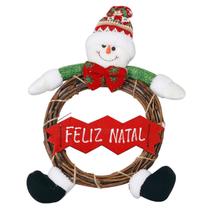 Guirlanda De Natal Noel Ou Boneco Neve Placa Feliz Natal - Vai de Tech