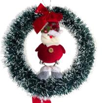 Guirlanda de natal para porta + papai noel
