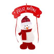 Guirlanda De Natal Porta Enfeite Decorativa Papai Noel 31cm