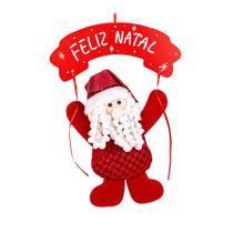 Guirlanda De Natal Porta Enfeite Decorativa Papai Noel 31cm