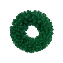 Guirlanda de Natal Verde 40cm Decorativa Com Folhas PVC