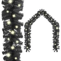 Guirlanda de Natal vidaXL com luzes LED 20m em PVC preto USB