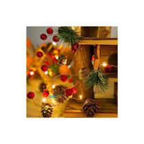 Guirlanda de Natal WARM Light Pines and Red Berries 2.5m Guirlanda de Natal WARM Light Pines and Red Berries 2.5m