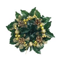 Guirlanda de porta decorada pinha 30cm Wincy - enfeite natal