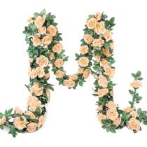 Guirlanda de rosas artificial YRIOWMI 10 unidades de 230 cm com 9 rosas e champanhe