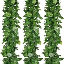 Guirlanda de vegetação de videiras artificiais ZWYOQI Scindapsus com 50 m de comprimento Guirlanda de vegetação de videiras artificiais ZWYOQI Scindapsus com 50 m de comprimento