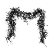 Guirlanda De Videira De Salgueiro Dourado Preto Para Halloween, Decoração Realista De Ramos