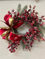Guirlanda Decorativa de Natal Berries Vermelhos 32cm