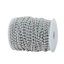 Guirlanda decorativa YoungJewl Pearl Beads 6 mm 25 m de prata