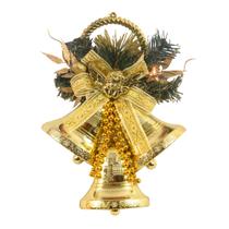 Guirlanda Enfeite De Natal Sino Laço Anjo 25cm Decoração Natalina Para Porta