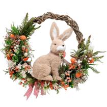 Guirlanda Enfeite De Páscoa Coelho Decorativa Arranjos 60cm Guirlanda Enfeite De Páscoa Coelho Decorativa Arranjos 60cm