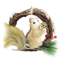 Guirlanda Enfeite Para Porta Esquilo Decoração Natalina