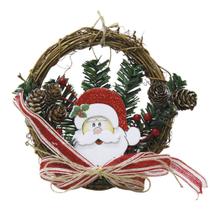 Guirlanda Enfeite Porta Natal Papai Noel Laço Decoração Natalina