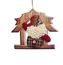 Guirlanda Feliz Natal de E.V.A Decorado com Papai Noel e Boneco de Neve 19x17cm